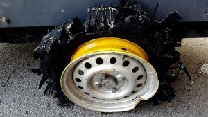 What to do if a tire explodes