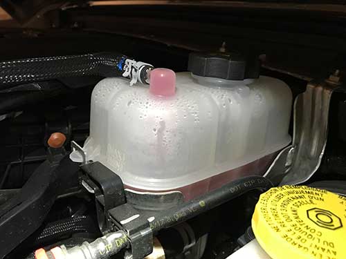 low coolant level