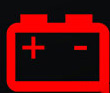 battery redt warning light