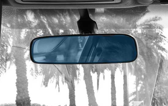 rearview mirror blue tint