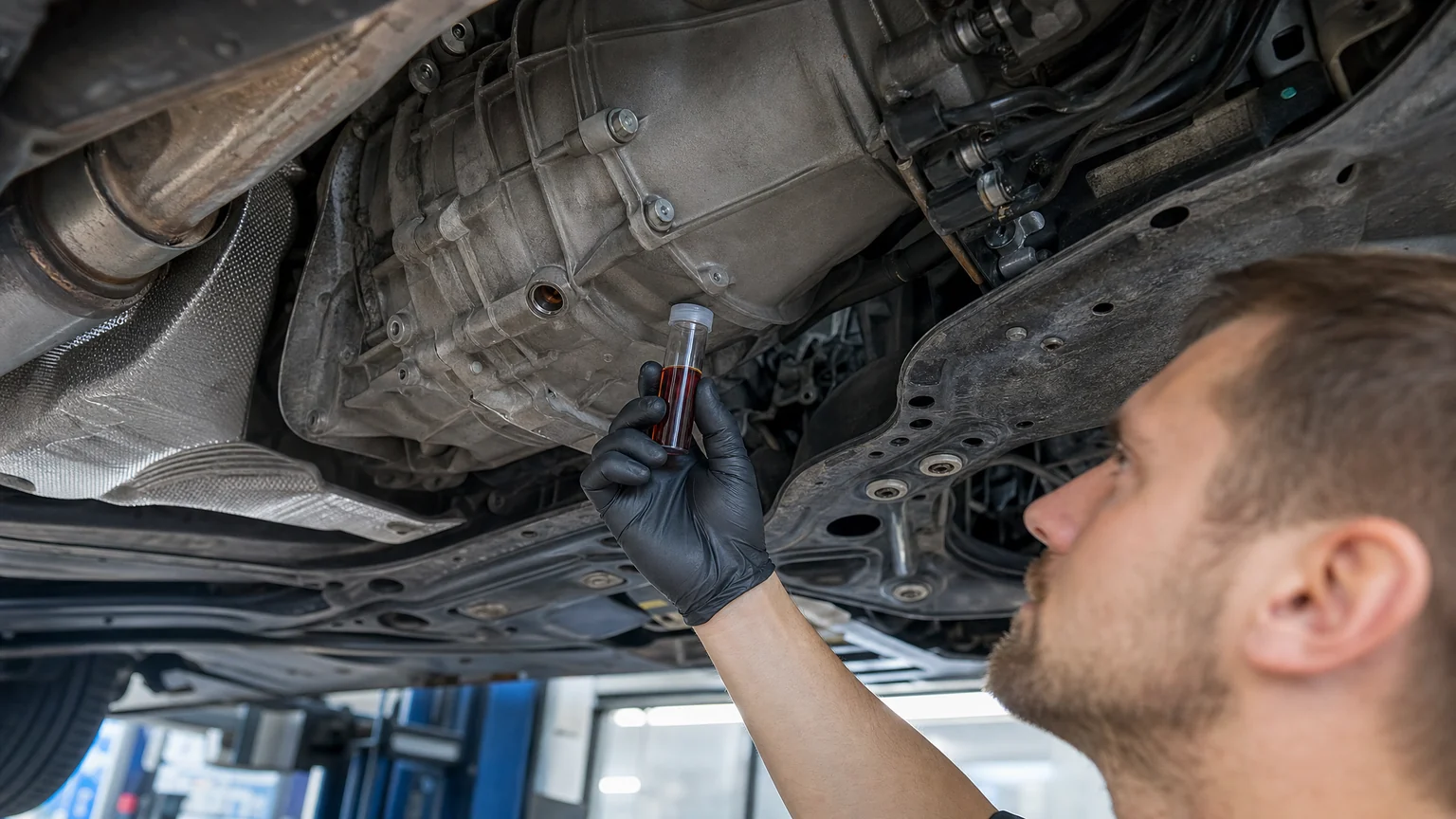 Checking transmission fluid when diagnosing noise