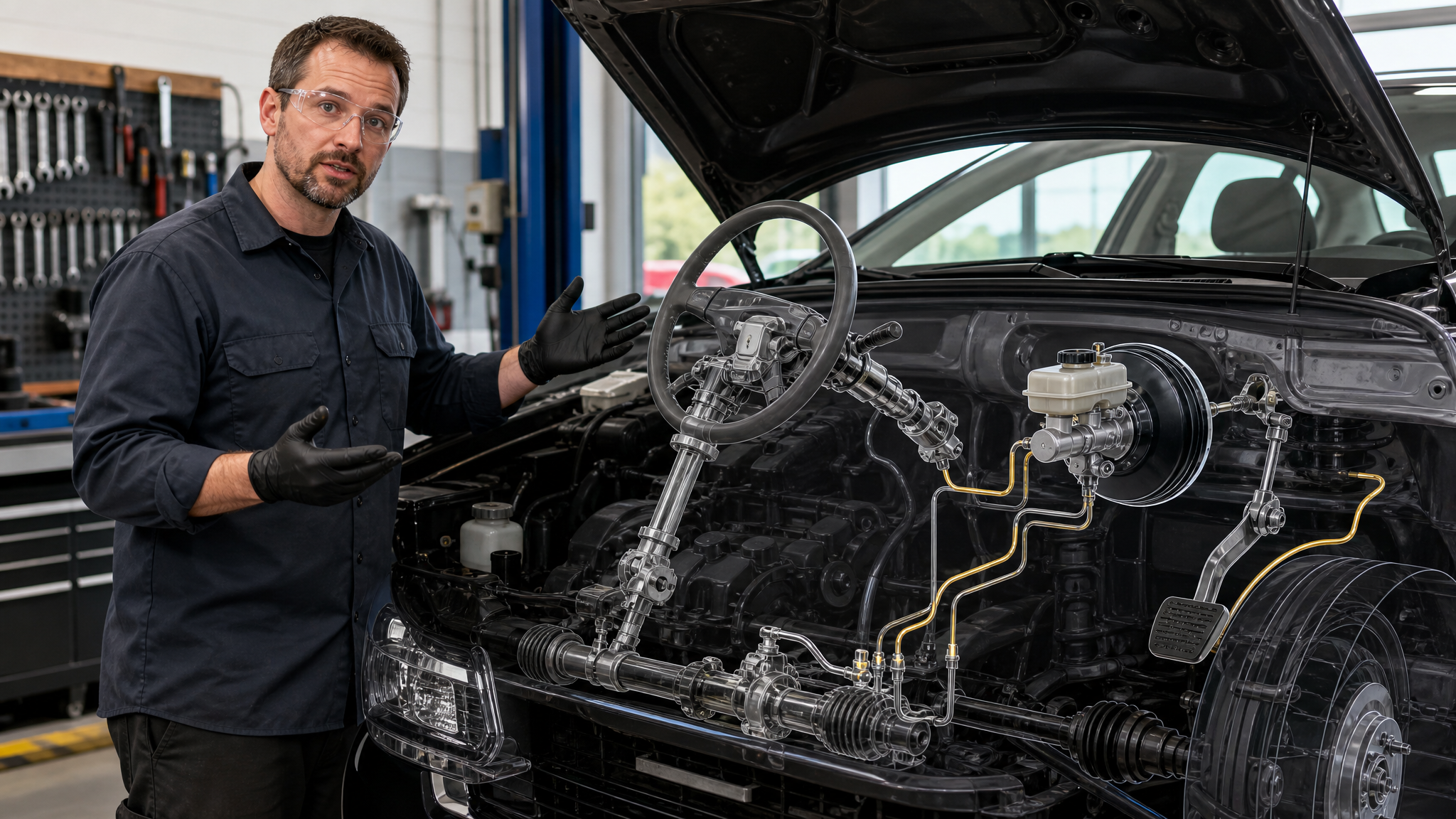Engine off while driving steering and brake assist diagnosis