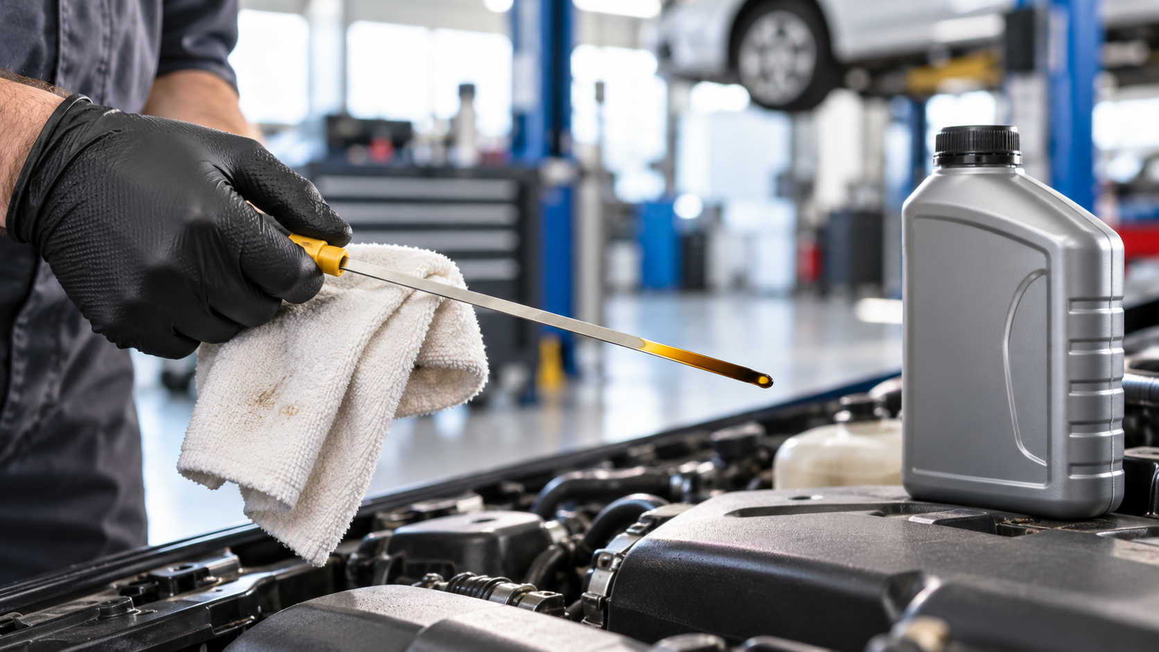 Checking engine oil level in a Chevrolet Equinox