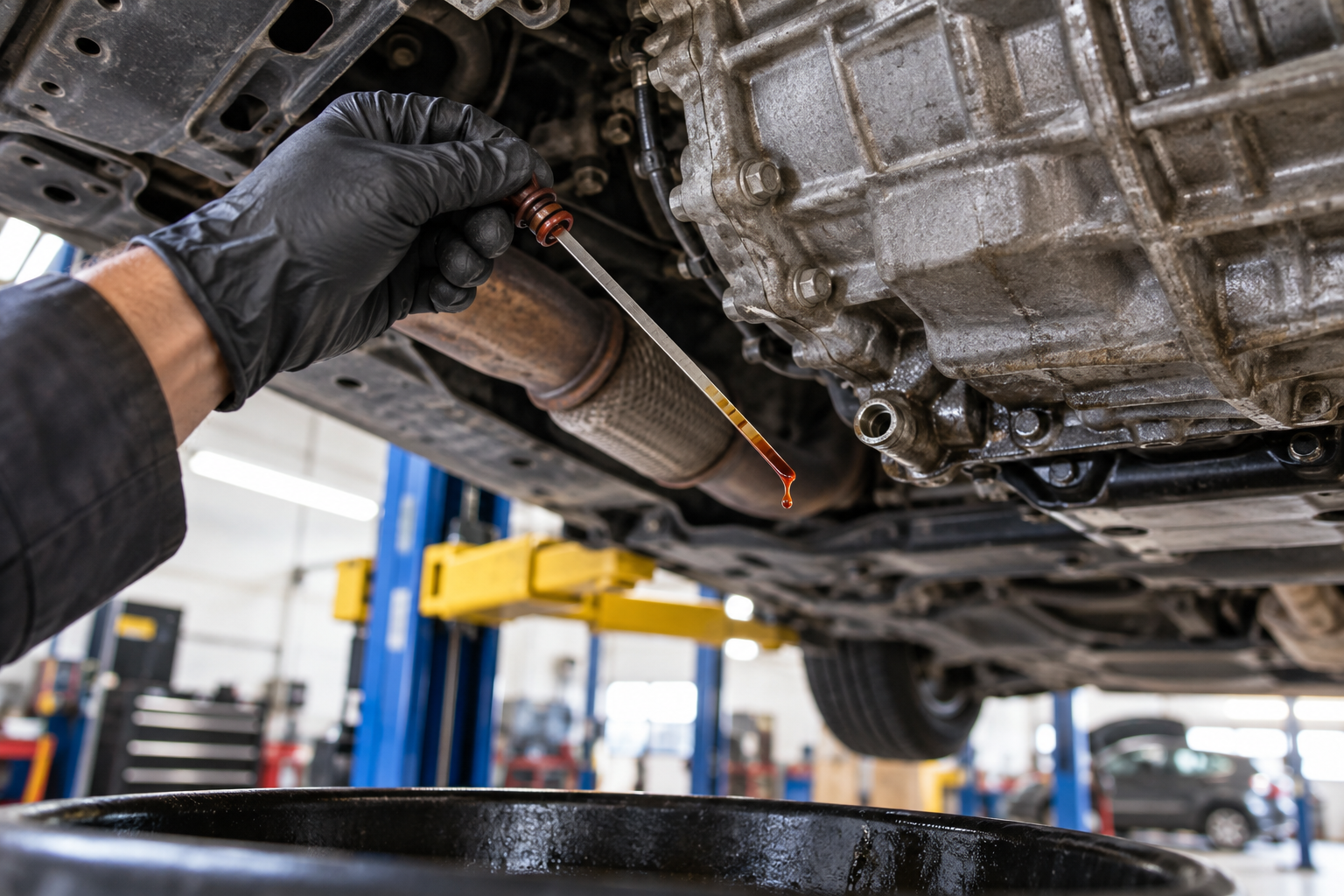 Fiat 500 Aisin 6-speed automatic transmission fluid check