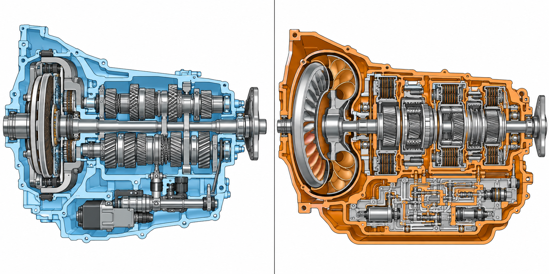 Fiat 500 Dualogic automated manual vs Aisin 6-speed automatic transmission comparison