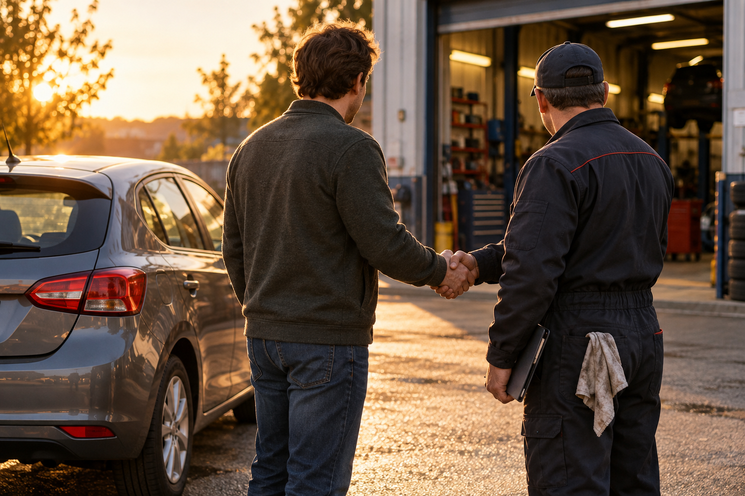 Fiat 500 transmission repair quote discussion at an independent repair shop