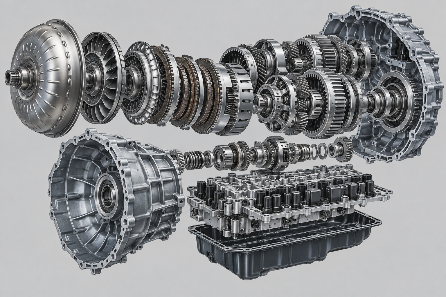 Fiat 500 transmission repair vs replacement exploded gearbox illustration