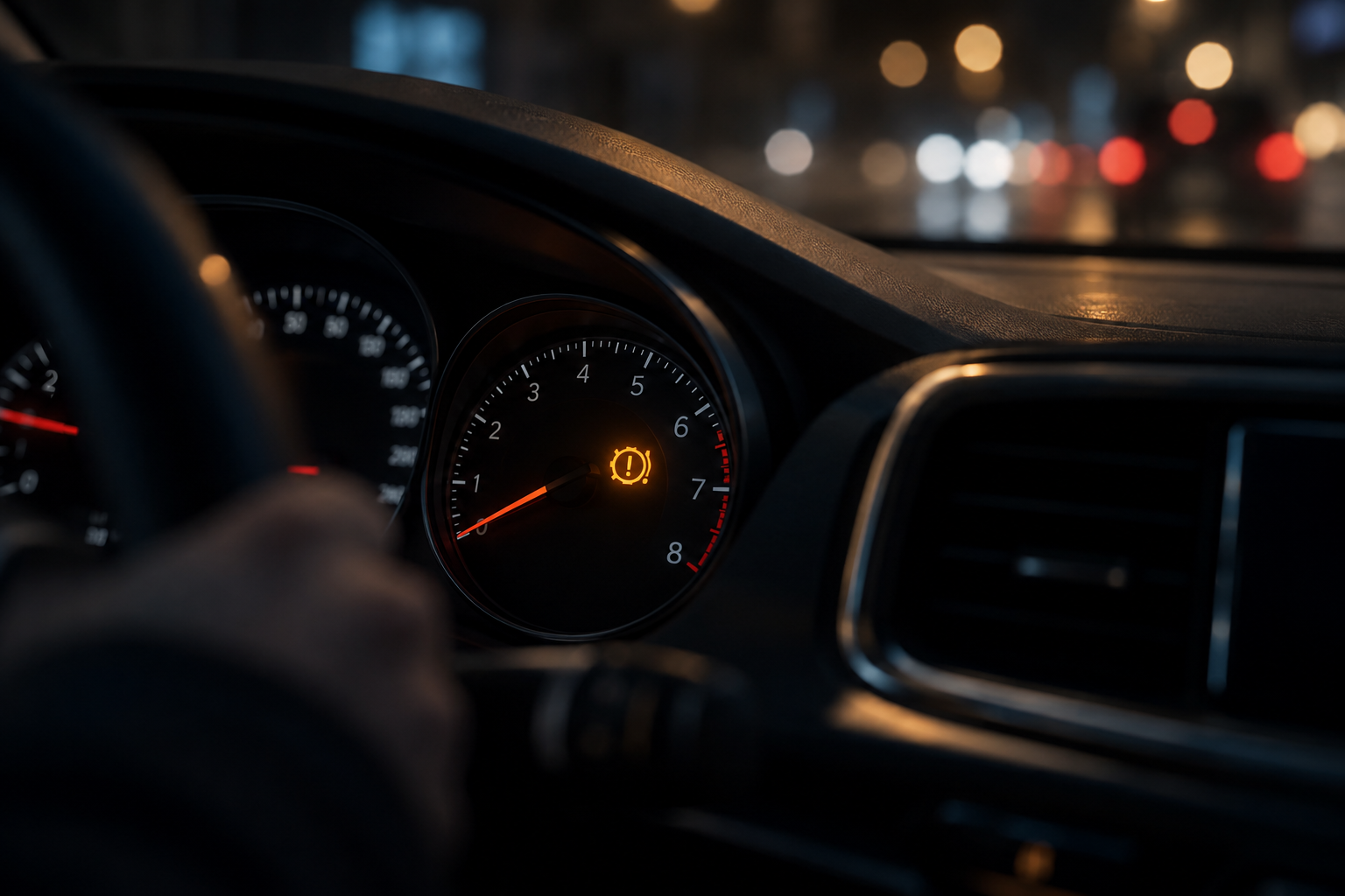Fiat 500 transmission warning signs shown on a car dashboard